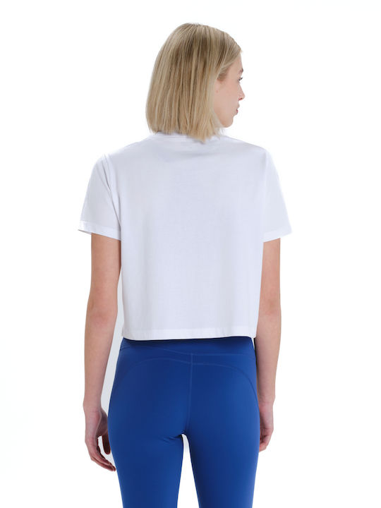 Damen Sport Crop T-Shirt Weiß 261.EW33.208