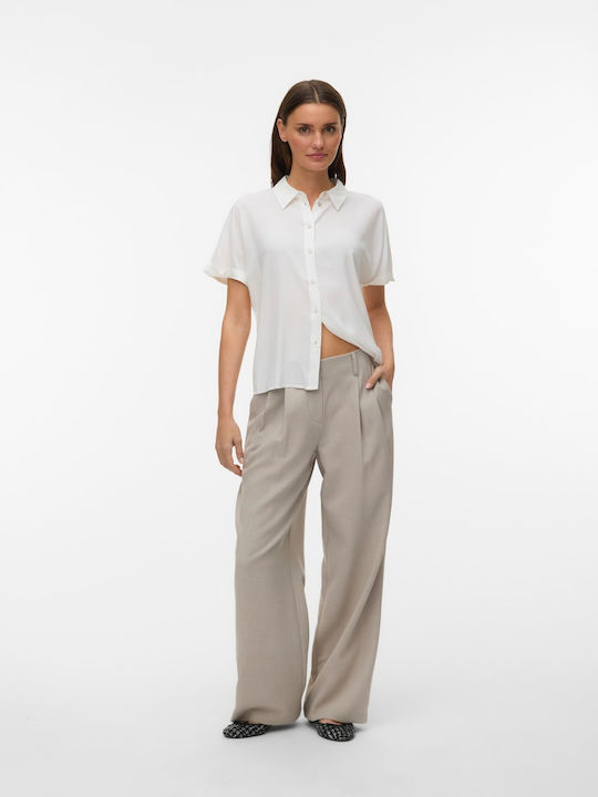 Μακρυμάνικο Γυναικείο Πουκάμισο Snow White, Λευκο