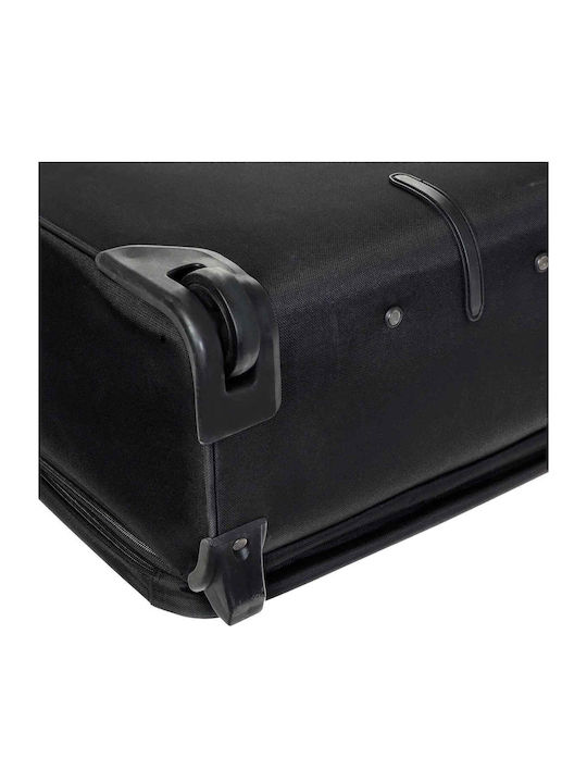 Diplomat Small The Atlanta Collection Cabin Fabric Black Suitcase With 2 Wheels Height 42cm