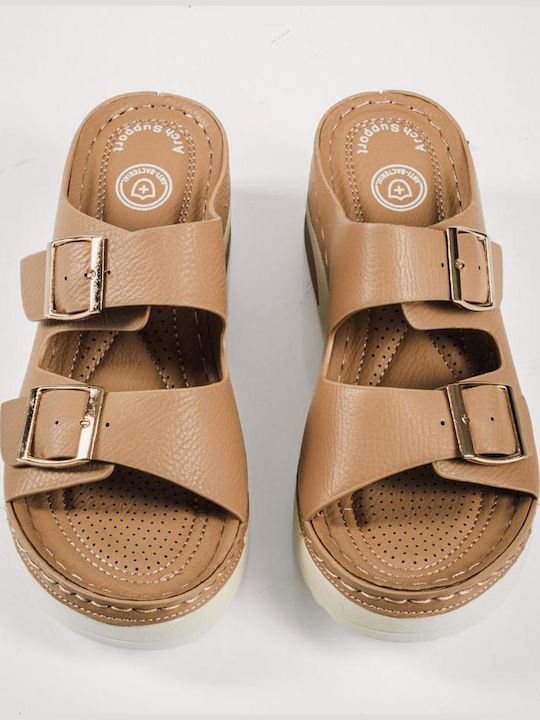 Summer Women's Platforms in Style Slippers Beige