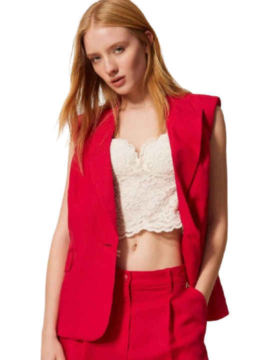 Twinset Γυναικείο Σακάκι Magenta