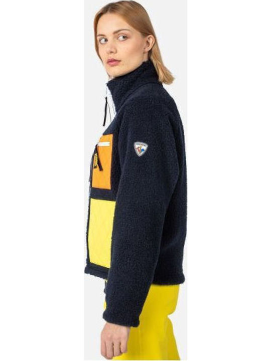 Fleece Γυναικεία Ζακέτα με Φερμουάρ Blue