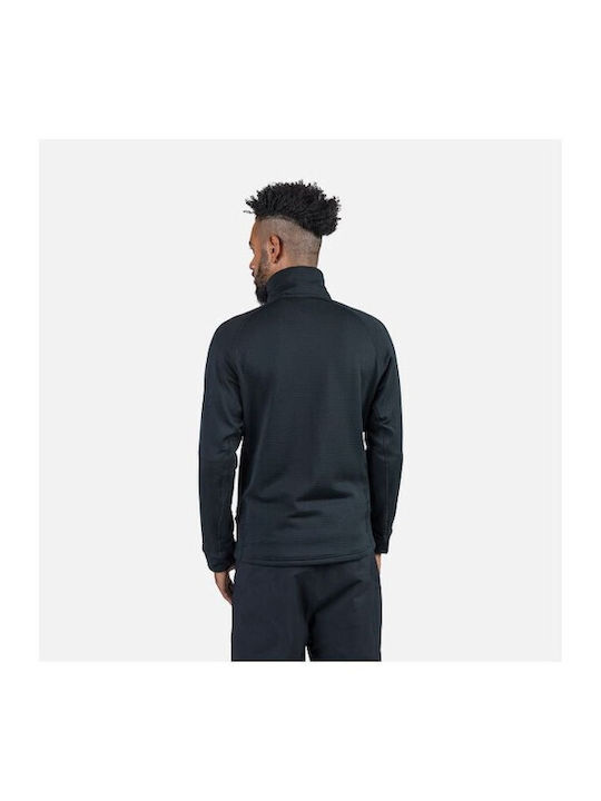 Ανδρική Ζακέτα Fleece με Κουκούλα Black