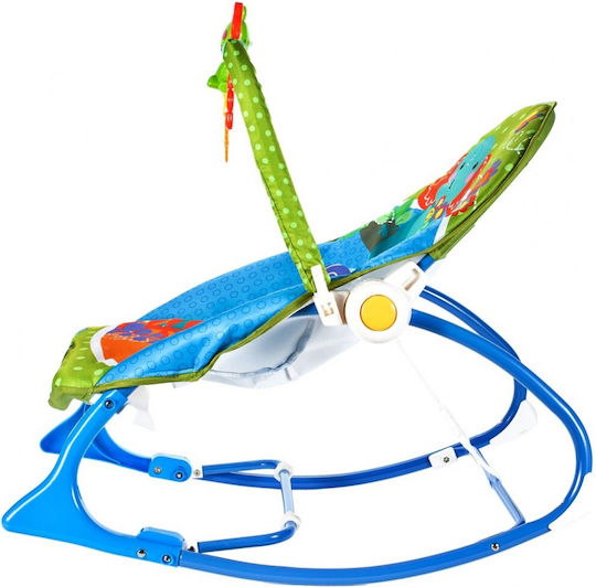 MalPlay Electric Baby Relax Swing with Vibration Blue for Child up to 18kg
