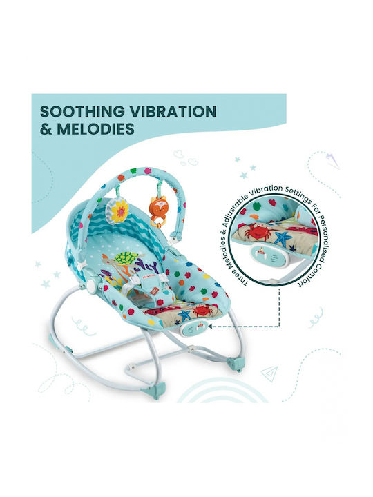 MalPlay Relax Electric pentru Bebelusi cu Vibratie Albastru pentru Copii pana la 18kg