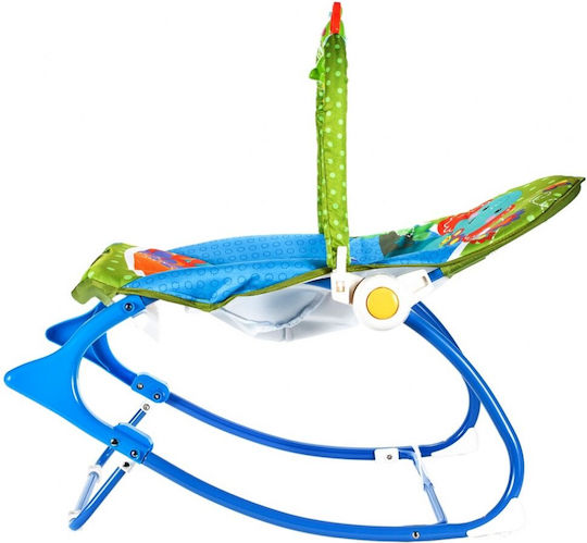MalPlay Electric Baby Relax Swing with Vibration Blue for Child up to 18kg