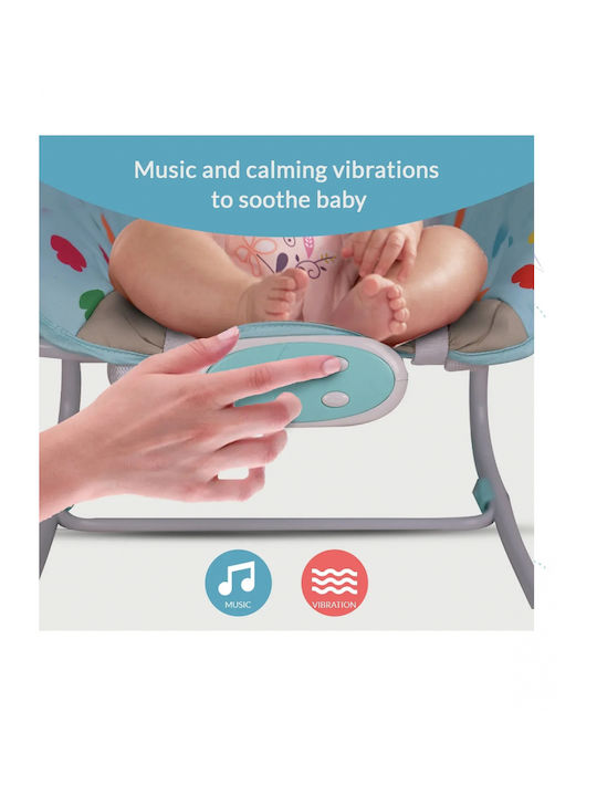 MalPlay Relax Electric pentru Bebelusi cu Vibratie Albastru pentru Copii pana la 18kg
