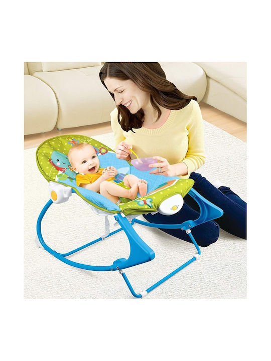 MalPlay Balansoar Electric Relax Măruș cu Vibrație Albastru pentru Copil până la 18kg