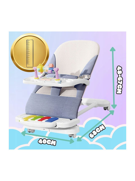 NICEkids Electric Relax Măsuță Pentru Bebeluși cu Muzică Albastru pentru Copii până la 9kg