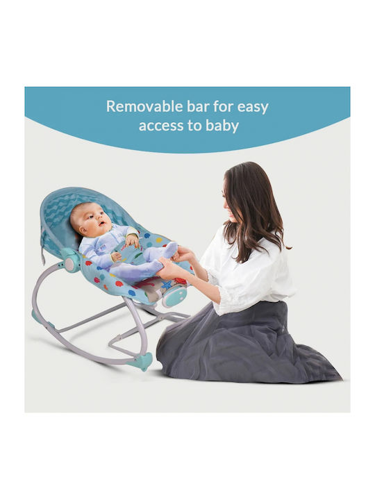 MalPlay Relax Electric pentru Bebelusi cu Vibratie Albastru pentru Copii pana la 18kg