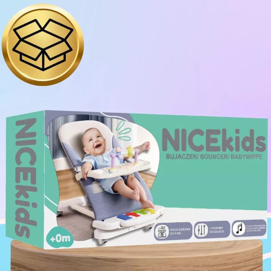 NICEkids Ηλεκτρικό Relax Μωρού με Μουσική Μπλε για Παιδί έως 9kg