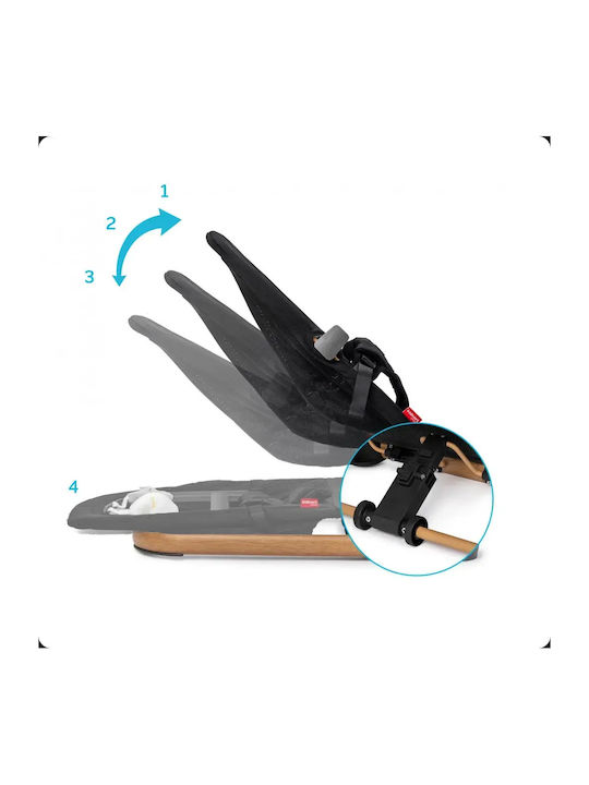 Kidnort Balansoar Bebeluși Negru pentru Copil până la 9kg