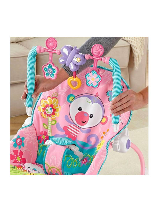 MalPlay Balansoar Electric pentru Bebeluși cu Vibrație Roz pentru Copii până la 18kg