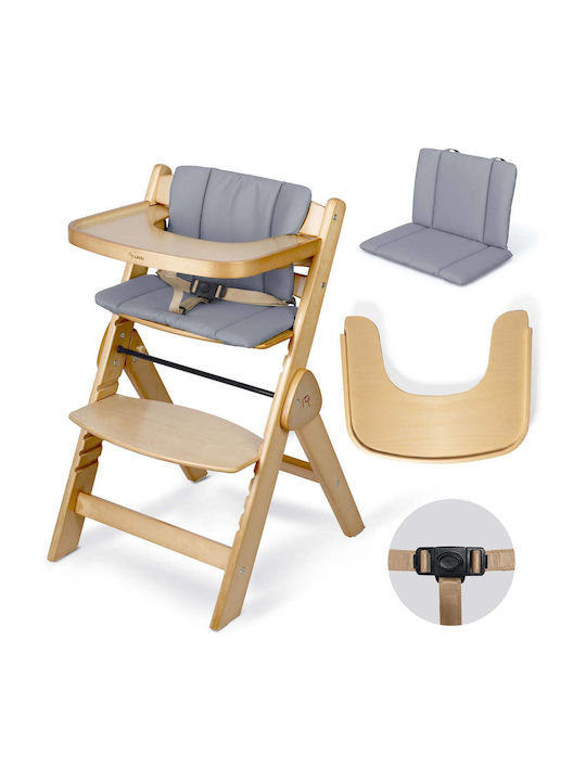 Nukido Highchair with Wooden Frame & Wooden Seat