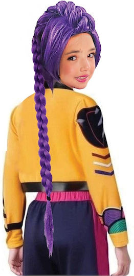 Carnival Wig with Braids Purple