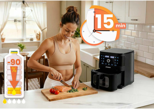 Berdsen Heißluftfritteuse 8lt Schwarz BD-661