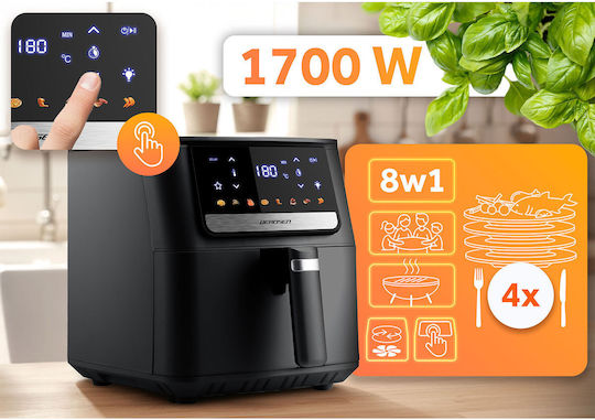 Berdsen Air Fryer 6.5lt Μαύρο BD-662