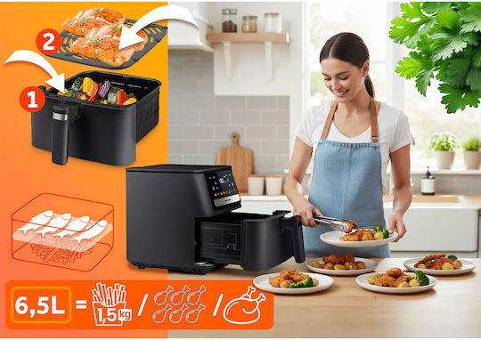 Berdsen Air Fryer 6.5lt Μαύρο BD-662