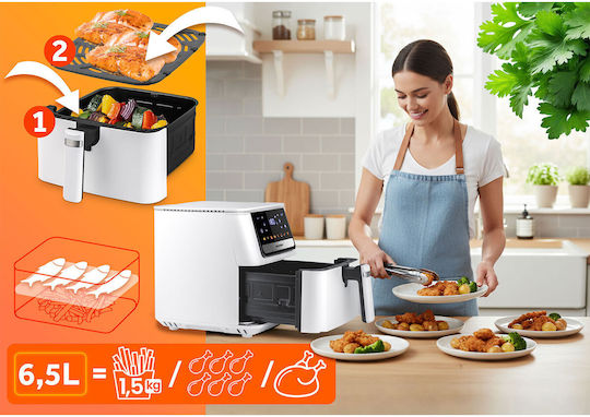 Berdsen Air Fryer 6.5lt Λευκό BD-662