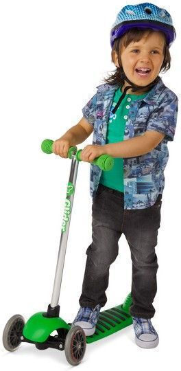 Y Volution Kids Scooter Glider Deluxe 3-Wheel for Ages 2-5 Green