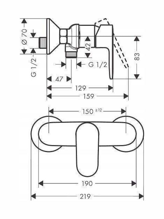 Hansgrohe Mischbatterie Für Duschen Thermostatisch Schwarze