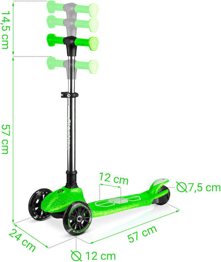 Ricokids Trotinetă Copii cu 3 Roți Verde