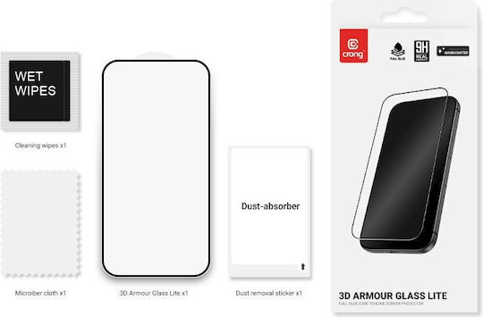 Crong 2.5D 0.33mm Full Glue Tempered Glass Black Compatible with Google Pixel 9 Pro XL Pixel 10 Pro XL