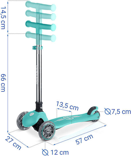 Ricokids Kinderroller 3-Rad mit Sitz Türkis