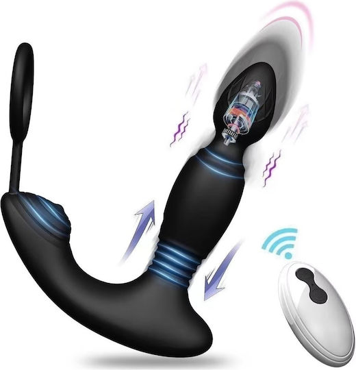 Kinksters Anal Plug with Wireless Function and Vibration Black