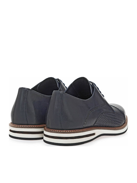 Leather Men's Casual Shoes Blue