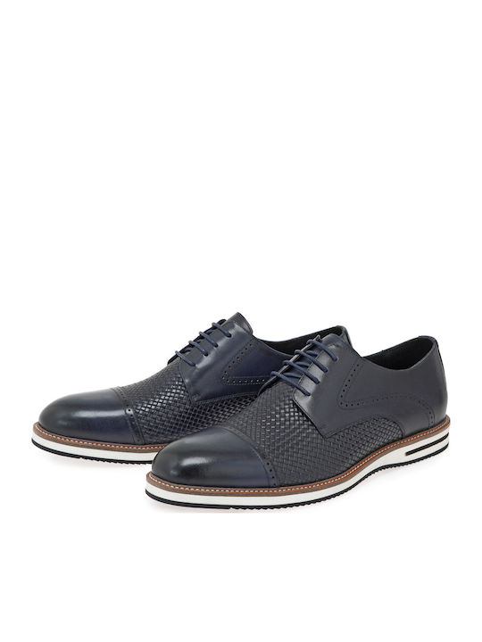 Leather Men's Casual Shoes Blue