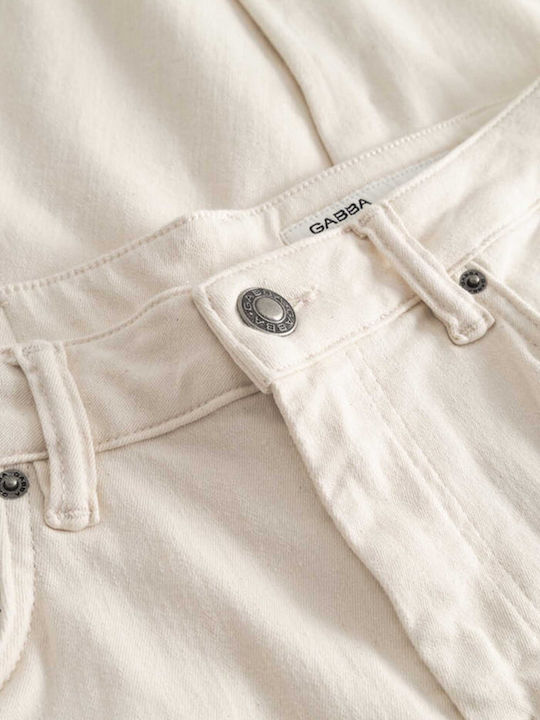 Herren Jeanshose Elastische mit Schlank Anwendung Ecru