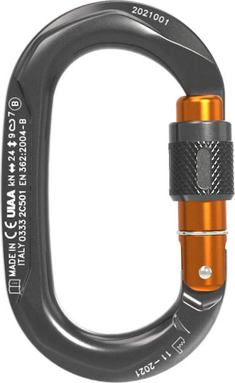Climbing Technology Carabiner Ovx Alum Screw Gate Anthracite Anthracite