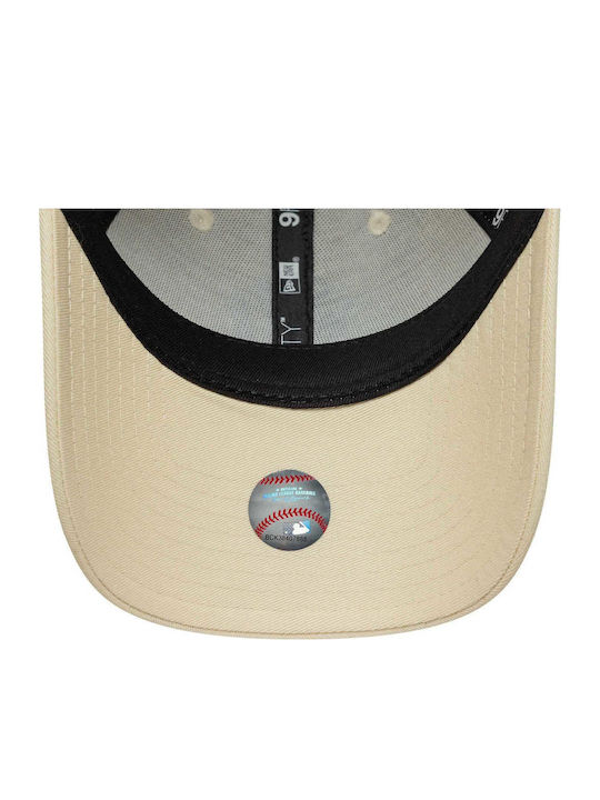 New Era New York Yankees Womens MLB Metallic Logo 9forty Cap Women's Jockey Cotton Light Beige 60771737