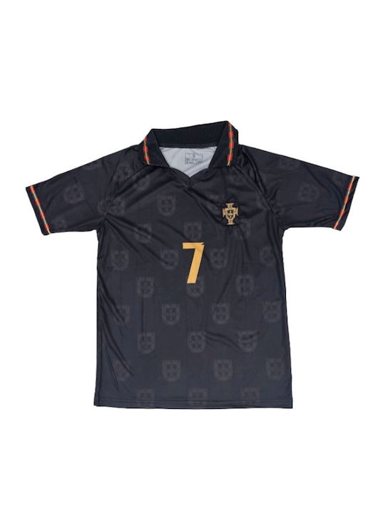 Football Jersey Ronaldo Portugal National Team 2025 Black Balón De Oro Black Unisex Fj105
