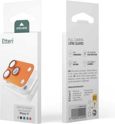 Etteri Full Camera Lens Guard Iphone 17 Blue