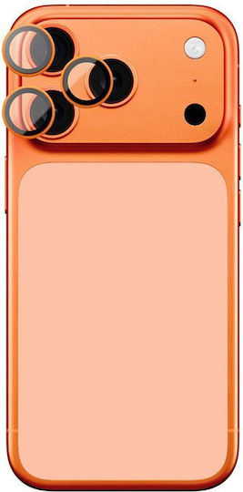 AmazingThing Camera Protection Tempered Glass Orange for the iPhone 17 Pro, iPhone 17 Pro Max