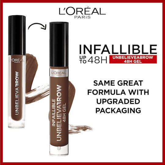 L'Oreal Paris Unbelieva Waterproof Gel For Eyebrows 104 Chestnut