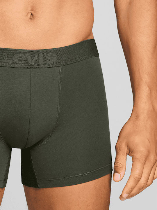 Herren Boxershorts Khaki 2er Pack