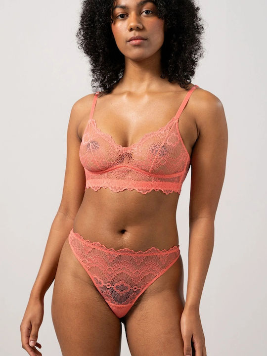 Damen-Zeichenfolge Mit Spitze Orange