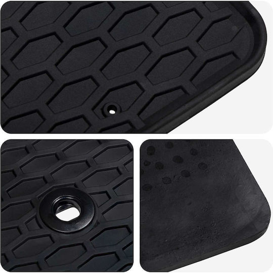 vidaXL Bed Mats 2pcs for Peugeot Rifter Opel Combo Fiat Doblo Toyota Proace Citroen Berlingo Honda City Black