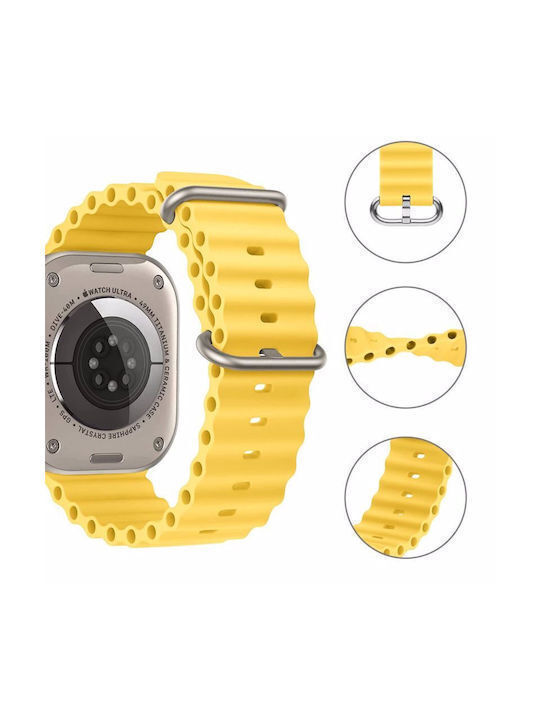 Homies Iconband Pro Ocean Tragbare Bänder Silikon Gelbe Apple Watch 44 45 46 49mm Homies Iconband Pro Ocean Tragbare Bänder Silikon Gelbe Apple Watch 44 45 46 49mm