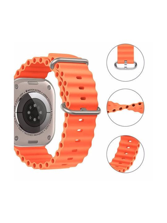 Homies Iconband Pro Ocean Tragbare Bänder Silikon Orange Apple Watch 44 45 46 49mm Homies Iconband Pro Ocean Tragbare Bänder Silikon Orange Apple Watch 44 45 46 49mm