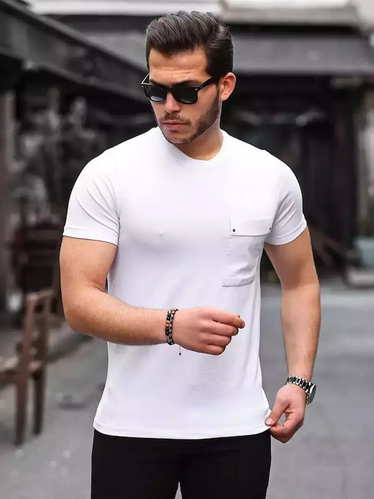 Herrenblusen Kurzarm T-Shirt Weiß