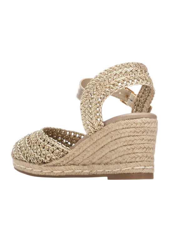 Καλοκαιρινές Γυναικείες Πλατφόρμες σε Στυλ Εσπαντρίγιας Χρυσές