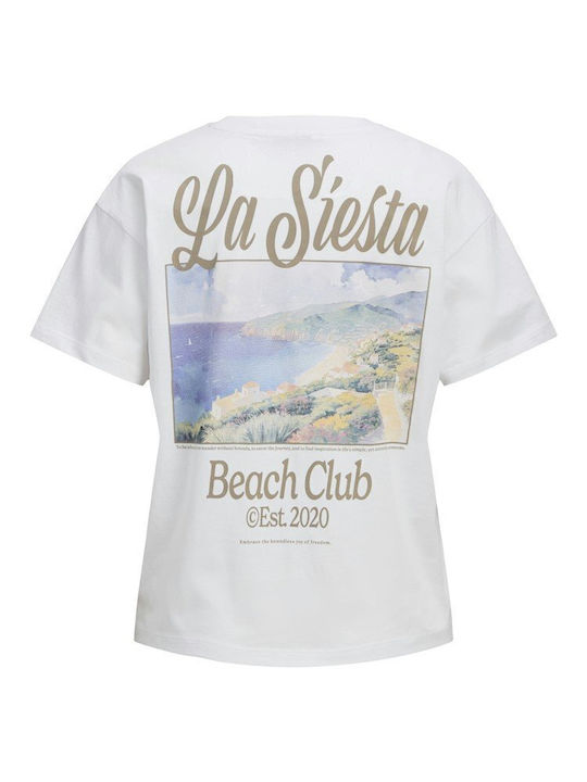 Women's T-shirt Gray-White-Blue