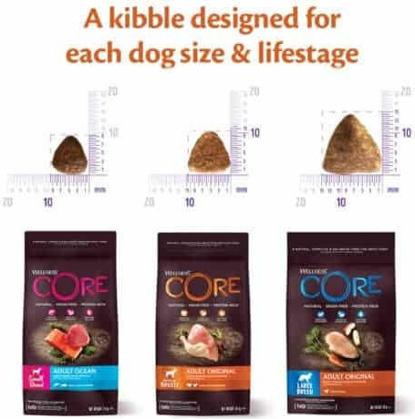Wellness Core Low Fat Adult 10kg Dry Food Diet, Grain-Free for Adult Neutered Medium & Large Breed Dogs with Turkey