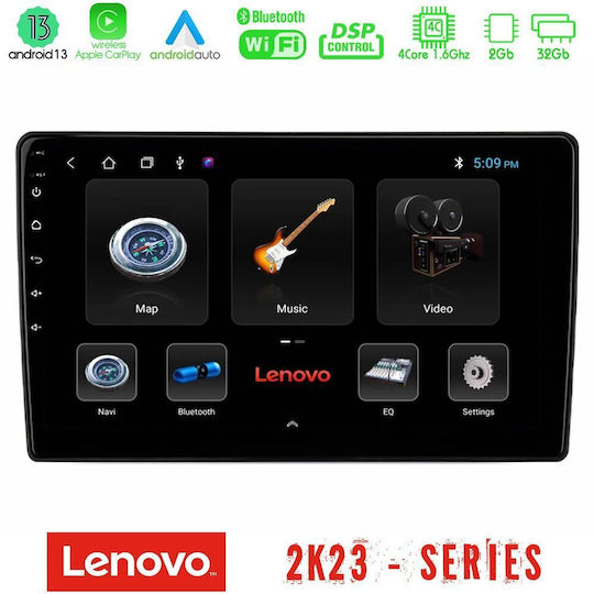 Lenovo Car Audio System for Renault Arkana 2022-2023 (Bluetooth/USB/WiFi/GPS/Apple-Carplay/Android-Auto) with Touch Screen 10"