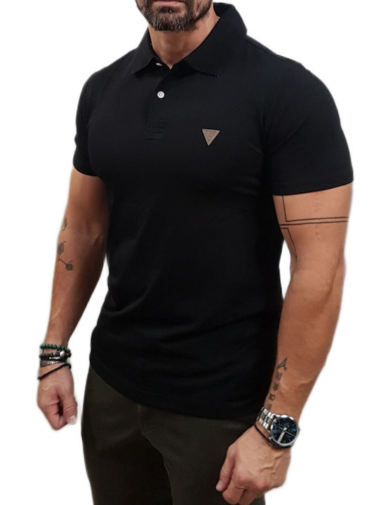 Nolan Polo Herrenbluse Kurzarm Schwarz