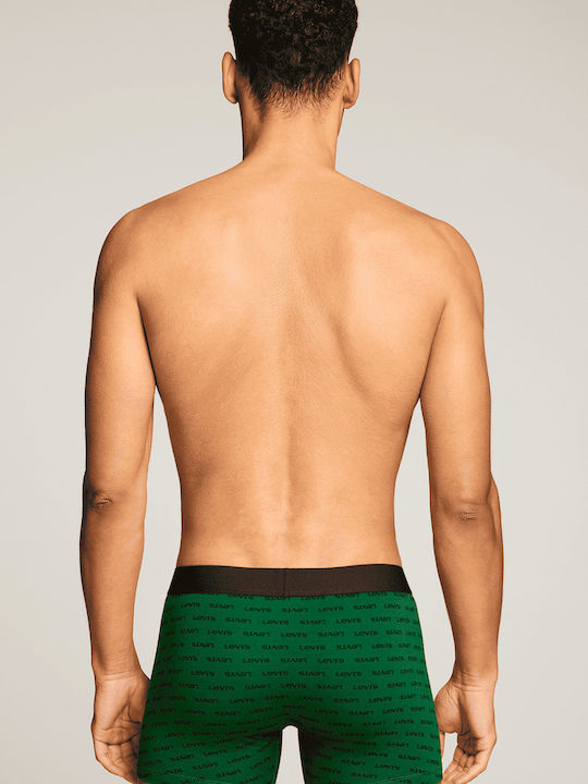 Herren Boxershorts Grün/Schwarz Mit Mustern 2er Pack